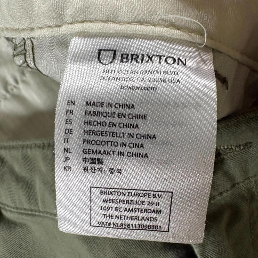 Brixton Pants Womens 30 Olive Straight Chino Casual Skate Streetwear Fit Vintage - Picture 5 of 9